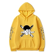 economico Grafica di personaggi di cartoni animati e film-One Piece Monkey D.Rufy Roronoa Zoro Felpa con cappuccio Stampa Tasca frontale Grafica Per Da coppia Per uomo Per donna Per adulto Stampa a caldo
