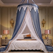 cheap Bed Canopies &amp; Drapes-Indoor Mosquito Net Bed Canopy Mosquito Net with Top Easy Installation Suitable for Couples Family, Romantic Atmosphere in Summer Encryption Thickening Version