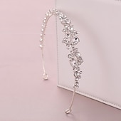cheap Hair Styling Accessories-Wedding Hair Accessories for Kids Flower Girl Hair Accessory Princess Headpiece White Flower Headband Pearl for Girl and Flower Girls Cute Bridal Wedding Hair Band Women&#039;s Fashion Headbands