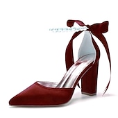 cheap Formal-Elegant Green Satin Ankle Strap Heels – Pointed Toe, Pearl Bow Detail, Block Heel Pumps for Women – Perfect for Weddings &amp; Parties