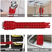 ieftine chei și seturi-1 bucată 8 în 1 instrument de reparare a robinetului pentru chiuvetă, instalator antiderapant pentru robinet de baie de bucătărie și chiuvetă, instrument cheie pentru repararea instalațiilor sanitare