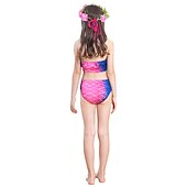 voordelige Zeemeermin badpak-Kinderen Voor meisjes Zeemeermin zwemkleding Zwempak Bikini Prestatie Thema feest Kleurrijk Aanbiddelijk Strandstijl Halster Badpakken 4-12 jaar Zomer Meerkleurig