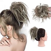 abordables Chignons-ébouriffé chignon désordonné chignon postiche extension de cheveux queue de cheval avec élastique élastique chignon queue de cheval postiche extensions de cheveux synthétiques chouchous queue de