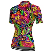cheap Women&#039;s Jerseys-Women&#039;s Cycling Jersey Short Sleeve Bike Jersey Top with 3 Rear Pockets Mountain Bike MTB Road Bike Cycling Breathable Quick Dry Moisture Wicking Reflective Strips Yellow Pink Red Graphic Floral