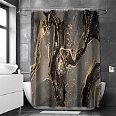 cheap Shower Curtains-Shower Curtain with Hooks 180cm*180cm(70&quot;*70&quot;) Polyester Washable Waterproof Marble Abstract Pattern