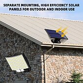 economico Applique per esterni-applique da parete di sicurezza solare esterna 106led con sensore di movimento telecomando ip65 impermeabile 120 angolo di illuminazione applique da parete di sicurezza solare