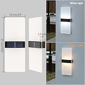 cheap Outdoor Wall Lights-2pcs Solar Wall Lights 2 Modes Lighting Outdoor Waterproof LED Wall Lamp Intelligent Light Control Garden Fence Lights Solar Lamp Courtyard Street Landscape Light