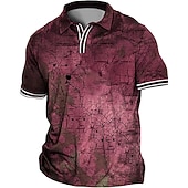 economico polo uomo taglie forti-Per uomo Plus Size POLO Grande e alto Mappa Collo ripiegabile Stampa Manica corta Primavera estate Sportivo Di tendenza Streetwear Originale Esterno Strada Top