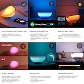 economico Luci intelligenti-Lampada da tavolo portatile LED Smart Light con atmosfere Bluetooth lampada da scrivania intelligente WiFi controllata vocalmente lampada a ritmo musicale Tuya USB