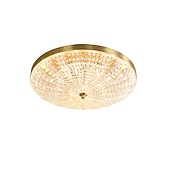 abordables Luces de techo-Luz de techo led regulable 38cm diseño circular luces de techo de cobre para sala de estar 110-240v