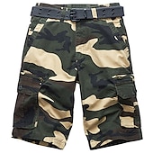 economico Classico-Per uomo Pantaloncini cargo Pantaloncini mimetici Shorts Cerniera Multi-tasche Mimetico Comodità Indossabile Lunghezza al ginocchio Casuale Quotidiano Ferie Sport Moda Bianco Verde militare