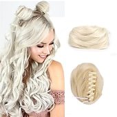 economico Chignon-2pcs mini artiglio finto spazio capelli chignon clip in chignon disordinato capelli sintetici chignon ciambella estensioni chignon parrucca accessorio coda di cavallo pezzi di capelli updo per donne