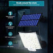 economico Applique per esterni-applique da parete di sicurezza solare esterna 106led con sensore di movimento telecomando ip65 impermeabile 120 angolo di illuminazione applique da parete di sicurezza solare