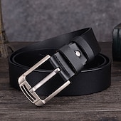 preiswerte Herren-Gürtel-Herren Ledergürtel Klassischer Jeansgürtel Schwarz Kaffee Dermis Retro Traditionell Glatt Freizeitskleidung Ausgehen Wochenende