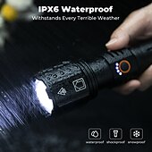 halpa Tasku-, kynä- yms. valot-led taskulamppu ulkokäyttöön erittäin kirkas xhp160 tehokas xhp99 vedenpitävä taskulamppu usb ladattava 18650 lyhty kannettava zoom retkeilyvalo