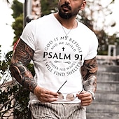 abordables Camiseta gráfica para hombres-Hombre Letra Camiseta Estilo casual Algodón Manga Corta Gráfico Camisa Vino Gris brezo Negro Camiseta cómoda Exterior Calle Ropa de diseñador de moda