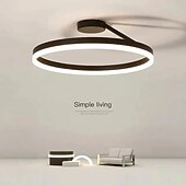 baratos Luzes de teto reguláveis-Luz de Teto LED 50cm Design de Círculo em Anel com 1 Lâmpada Dimerizável Acabamentos Pintados em Alumínio Estilo Moderno Luxuoso para Sala de Jantar Quarto Luminárias Penduradas 110-240V SOMENTE