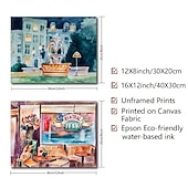 abordables Hasta 30 $-2 piezas estaré allí para ti arte de la pared pintura acuarela central perk poster 90s classic american tv show impresiones arte de la pared impresiones en lienzo dormitorio decoración del hogar sin