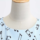 abordables Vestidos-Retro Antiguo 1950s vestido de vacaciones Vestido Flapper Vestido swing Notas musicales Mujer Mascarada Casual Diario Despedida de Soltera Adulto Vestido Vestidos de fiesta