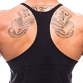 Mannen's Gym Workout Tanktop met 'No Pain No Gain Gym Warriors' Grafische Print voordelige Grappige T-shirts voor mannen-Mannen's Gym Workout Tanktop met 'No Pain No Gain Gym Warriors' Grafische Print