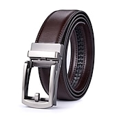 cheap Men&#039;s Belt-Men&#039;s Leather Belt Ratchet Belt Black Coffee Dermis Retro Traditional Plain Daily Wear Going out Weekend
