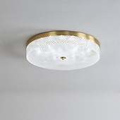 abordables Diseño de Anillo y Redondo-Luz de techo led regulable 35cm diseño circular luces de techo de cobre para sala de estar 110-240v