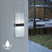cheap Outdoor Wall Lights-2pcs Solar Wall Lights 2 Modes Lighting Outdoor Waterproof LED Wall Lamp Intelligent Light Control Garden Fence Lights Solar Lamp Courtyard Street Landscape Light