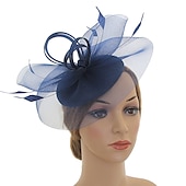 levne Fascinátory-fascinátory kentucky derby klobouk pokrývka hlavy organza polyester / polyamid fedora klobouk poddajný klobouk závojový klobouk čajový večírek dostih dámy den vintage styl vintage elegantní s