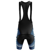 cheap Men's Clothing Sets-Men's Cycling Jersey with Bib Shorts Short Sleeve Mountain Bike MTB Road Bike Cycling Summer Blue White Yellow Geometric Dot Bike 3D Pad Quick Dry Back Pocket Moisture Wicking Breathable Spandex