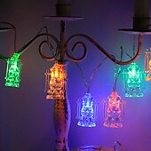 abordables Luces decorativas de Ramadán-Ramadán luces eid decoración 3m 20leds lámpara de palacio cadena de luz de pvc mubarak con batería para decoraciones eid lámpara de linterna de luna