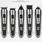 economico Rasatura e depilazione-kemei tagliacapelli tagliacapelli elettrico kit di bellezza multifunzione rasoio da uomo barba trimmer cordless macchina da taglio display lcd 5