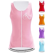 abordables Maillots de mujer-Mujer Chaleco de Ciclismo Maillot de Ciclismo Graphic Gracioso Sin Mangas Bicicleta Maillot Camiseta con 3 bolsillos traseros MTB Bicicleta Montaña Ciclismo Carretera Secado rápido Bandas