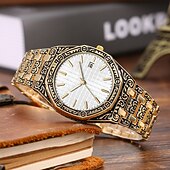 Χαμηλού Κόστους Ρολόγια Quartz-Ανδρικό Ρολόι Quartz Ρολόι Χεριού Ημερολόγιο Μεγάλη Κρόσσα Υδατοστεγές Ρολόι Αλουμινίου Δώρα για Ημέρα του Πατέρα