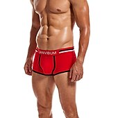 cheap Men&#039;s Boxers Underwear-Men&#039;s 2 Packs Briefs Polyester Breathable Soft Color Block Mid Waist Black White