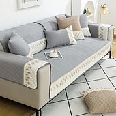 billige Sofatrekk-sofamatte sofatrekk sofatrekketrekk grå anti-katt riper sofa setepute trekk til lenestol loveseat 4 eller 3 seter l form for barn, kjæledyr, katter(selges ikke i sett)