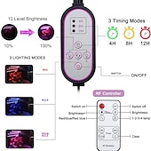 זול נורות גידול צמחים-תאורת led לגידול צמחים מקורה ספקטרום מלא עם תושבת ושלט רחוק 5v eu us uk תקן לצמח מקורה אוהל שתיל ירקות אוהל פיטו