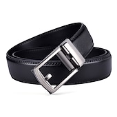 cheap Men&#039;s Belt-Men&#039;s Leather Belt Ratchet Belt Black Coffee Dermis Retro Traditional Plain Daily Wear Going out Weekend