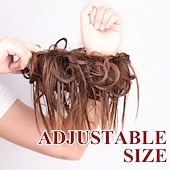 baratos Puxos-coque bagunçado desgrenhado updo elásticos de cabelo extensão com elástico elástico acessórios de cabelo bagunçado peças de cabelo para mulheres