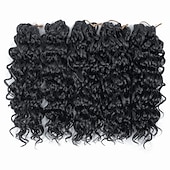 cheap Crochet Hair-Curl Crochet hair for Black Women Short Beach Curl crochet hair Bohemian Crochet Braids Natural Black Deep Wave Braiding hair Extensions