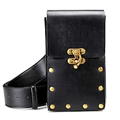 levne univerzální taška na telefon-pouzdro na opasek taška do pasu fanny pack středověké vintage kožené pouzdro pouzdro na mobil pouzdro na opasek kapsa na peněženku příležitostná turistika festival renesanční faire kostým cestovní