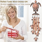 billiga Utomhusvägghängningar-1st vintage metall sköldpadda järn vindspel, utomhus gård musik dekorationer, festival presenter för familjen