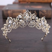 cheap Hair Styling Accessories-Crystal Queen Crowns and Tiaras with Comb Headband for Women and Girls Princess Crowns Hair Accessories for Wedding Birthday Halloween Costume Cosplay