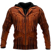 preiswerte 3D Muster-Herren Grafik-Drucke Hoodie Sweatshirt Kapuze Hoodies Pullover Kapuzenshirt mit durchgehendem Reißverschluss Langarm Sweatshirt mit Kapuze Mit Kapuze Strassenmode 3D-Druck Sport &amp; Natur Täglich Sport
