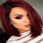 economico Parrucche da festa-parrucca verde menta parrucca corta liscia bob parrucche ombré parrucche per donne e ragazze resistenti al calore parrucca sintetica colorata per feste cosplay 14 pollici parrucca di carnevale