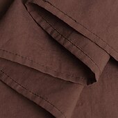 abordables concevoir des robes en coton et lin-Robe en coton et lin Robe casual Femme Robe longue maxi Lin Bohème Décontractées robe hiver du quotidien Vacances Col Ras du Cou Patchwork manche longue Eté Printemps Automne lin Ample Noir Blanche