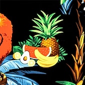 economico Uccelli &amp; Animali-Per uomo Palma Pappagallo Camicia Camicia hawaiana Camicia Aloha Manica corta Camicia Collo ripiegabile Tropicale Di tendenza Streetwear Informale Hawaiano Per eventi Verde / Nero S M L