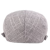 abordables Sombreros de hombre-Hombre Gorra Plana Negro Beige Lino Moda Ropa de calle Elegante Moda de los años 20 Exterior Diario Noche Plano Templado