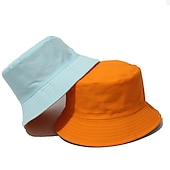 tanie Czapki męskie-Męskie Kapelusz bucket Kapelusz Kapelusz Wędkarski Kapelusz Booniego Čepice na turistiku Pomarańczowy / Niebieski Żółty / Niebieski Bawełna Moda miejska Elegancki Codzienny Na zewnątrz Codzienny