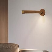 abordables Appliques murales d&#039;intérieur-applique murale led en bois 360 ° rotatif magnétique détachable et gradation continue applique murale rechargeable, la lampe de nuit usb est pour le salon de la chambre