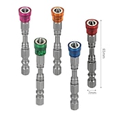 billiga borrsats-5 st 65 mm halkskydd elektriska magnetiska mutter medbringare set 1/4 tum sexkantsskaft s2 ph2 magnetiska phillips korsskruvmejsel bits set elektrisk drivande bits set present till maskinist